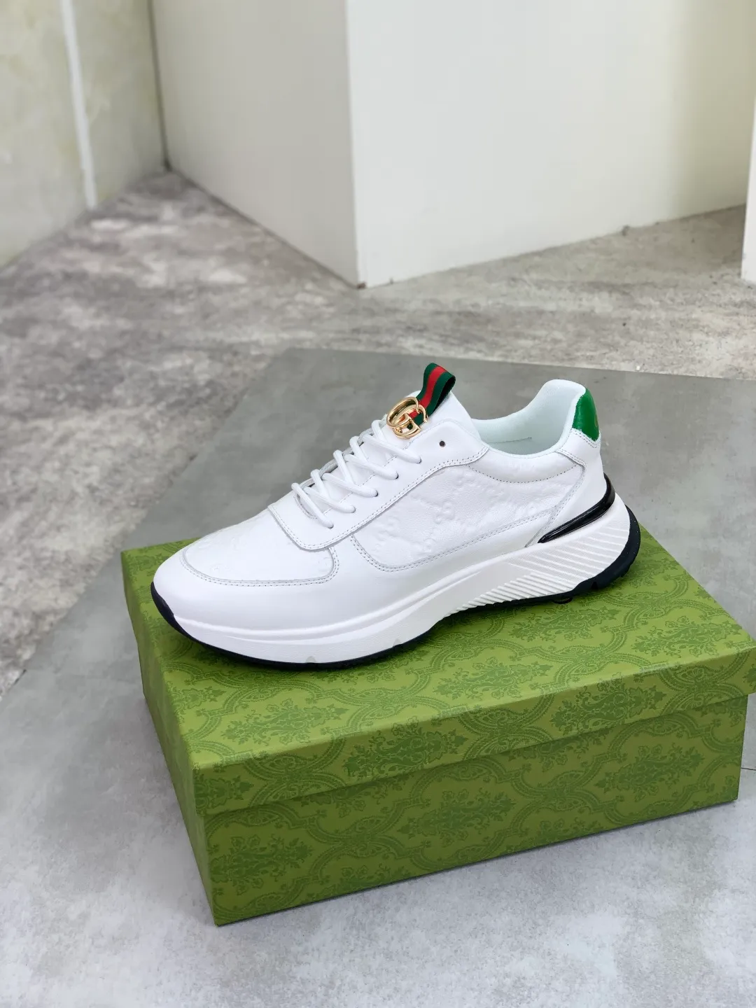 Men's men's shoes 💰P460💰[New model] (GUCCI) official website's latest 🎁🎁casual and fashionable men's shoes👟, hot style 💥 style is simple and elegant, exclusive for trendy men. Unique official website's latest brand double G element Elements 👑 Original Gucci decoration, fashionable and generous, fabric original calfskin ✅ fully imported first-layer pigskin lining, official website designated wear-resistant, lightweight original rubber casual outsole, classic model taken in real life 🎬38-44 (45 customized) 2️⃣ colors available